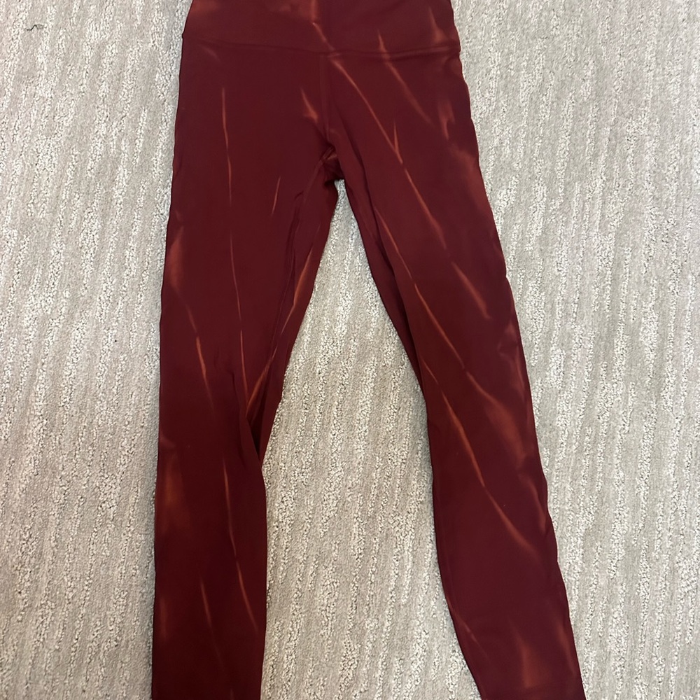 Lululemon Athletica Burgundy Leggings